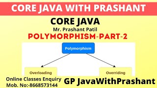 Polymorphism In Java (Part 2) || Method Overriding In Java | Java Tutorial | GP Java with Prashant
