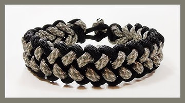 Paracord Bracelet: "Orca Jawbone" Bracelet Design Without Buckle
