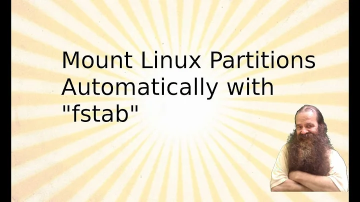 Automatically mount Linux partitions with fstab
