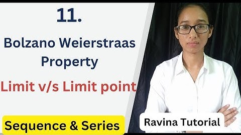 Bolzano Weierstrass Theorem proof | Limit v/s Limit Point