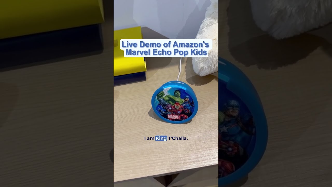 Live Demo Of Amazon S Marvel Echo Pop Kids WakandaForever Livedemo Handson Alexa Echopop