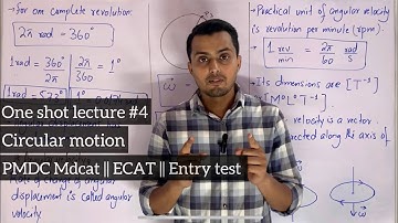 Circular motion in one shot || MDCAT || ECAT || Entry test || physics