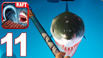 Ocean Nomad - Raft Survival - Walkthrough Gameplay Part 11 - Defeated Shark (Android Ios)