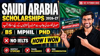 Saudi Government Scholarship 2026-27 🇸🇦 for Pakistani Students | How to apply | BS, MS & PhD