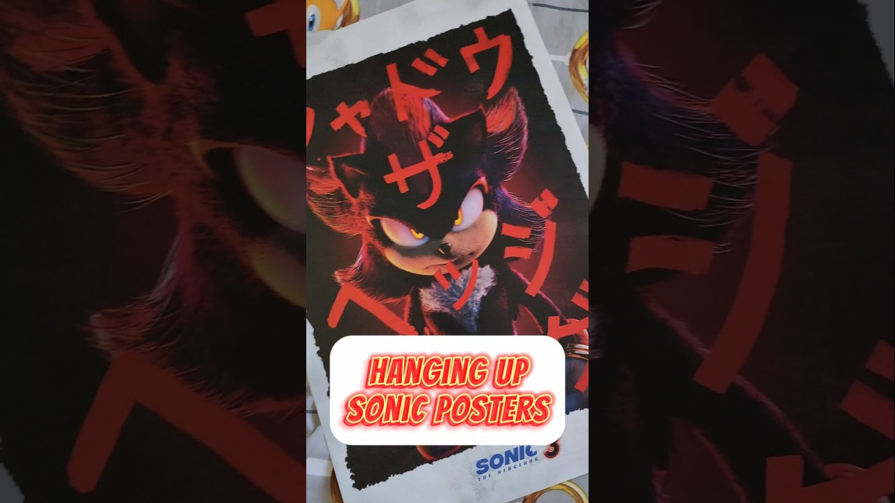 Hanging Up Sonic Posters
