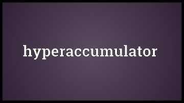 Hyperaccumulator Meaning