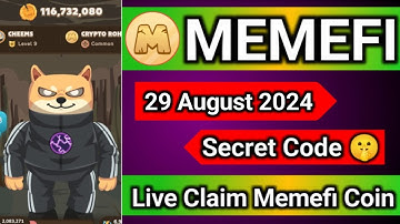 Memefi Secret Combo Level 9 | memefi combo today | Memefi daily combo 29 August | Memefi Combo Code
