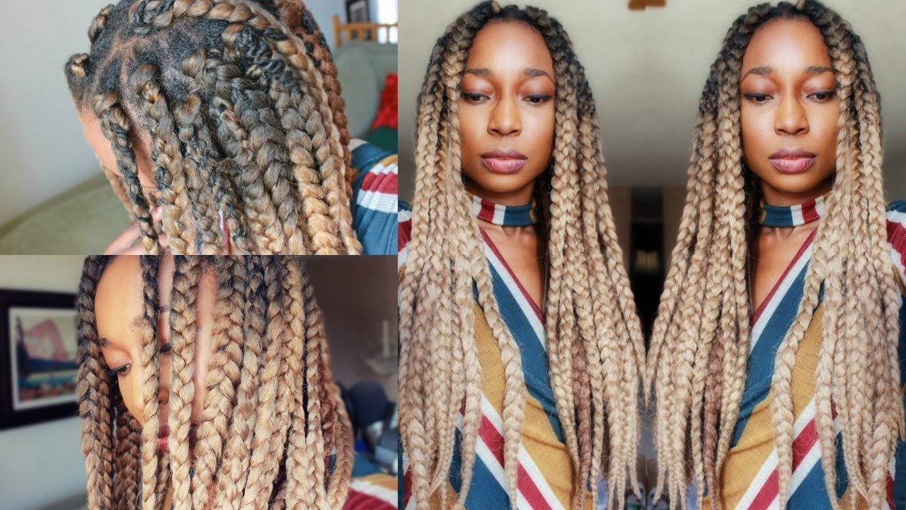 Individual Crochet Jumbo box braids Mini Tutorial Rubber Band YouTube