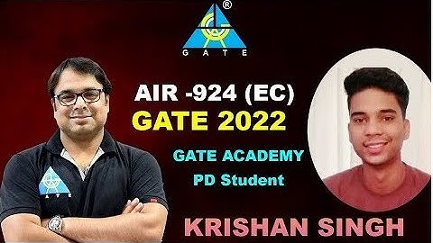 Interaction with Krishan Singh   AIR 924 EC GATE 2022   GATE ACADEMY PD Student