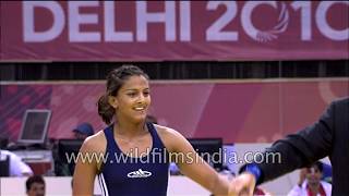 Dangal inspiration Geeta Phogat fights for Gold, with Emily Bensted, at Commonwealth Games 2010