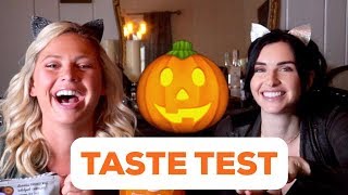 VEGAN halloween candy taste test | tarte talk