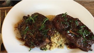 Lamb shoulder chops or 2 tablespoon honey three tablespoons soy sauce
1/4 cup chicken broth 1 garlic cloves chopped butter / oil herbs de
provance...