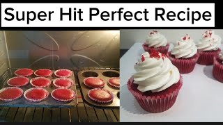 Red Velvet Cupcakes Cream Cheese Frosting Tutorial Step by step @NadiyaTanvir