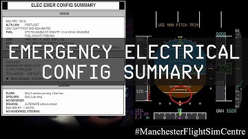 A320 Emergency Electrical Config Summary