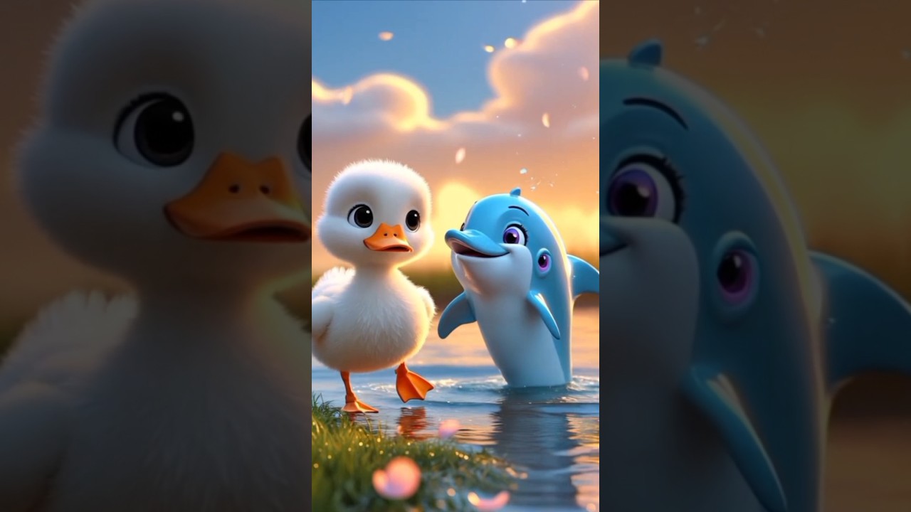 duck & dolphin friendship 
