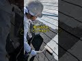 高圧洗浄後のスレート屋根のシーラー塗装