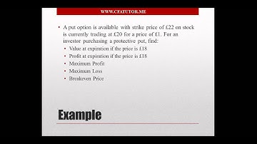 Protective Put - CFA Tutor