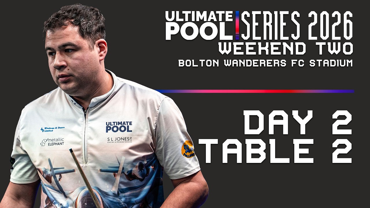 CuePoint billiards news cover image for UP Series Weekend 2 - Day 2 Action Continues on Table 2