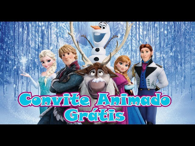 Convite Virtual Animado Para Aniversário Infantil : FROZEN