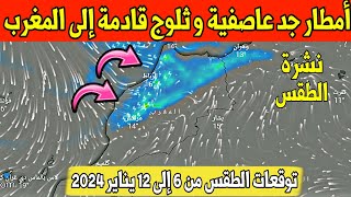 توقعات الطقس بالمغرب السبت 6 يناير 2024 والأيام القادمة:أمطار جد عاصفية وثلوج كثيفة قادمة إلى المغرب