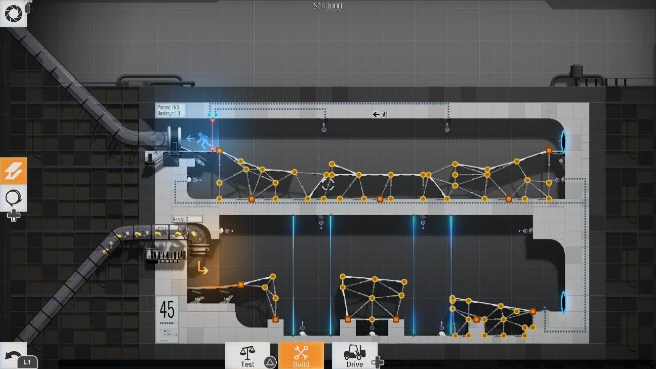 Bridge Constructor Portal _ Level 45 - YouTube