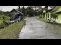 4k walking in the rain  indonesia heavy rain  pangandaran village atmosphere