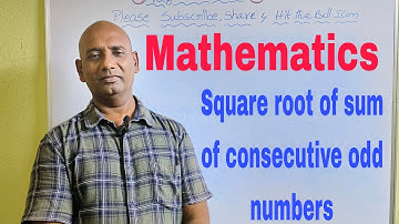 #mathematics //Finding the square root of sum of consecutive odd numbers in a easy way.....