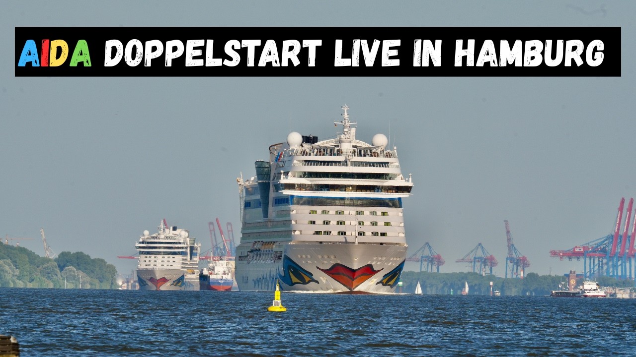 Doppel-Auslaufen der AIDA-Schiffe aus Hamburg! | AIDAnova & AIDAmar LIVE von der Elbe