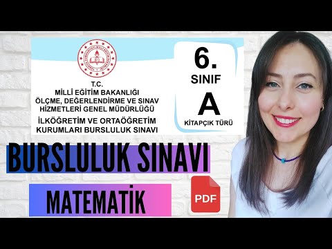 6.SINIF BURSLULUK SINAVI 2024 MATEMATİK HAZIRLIK DENEMESİ SORULAR VE ÇÖZÜMLERİ