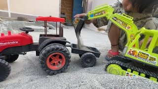 Mahindra tractor trolley, HMG tractor trolley JCB Mitti full loading Gadi Wale cartoon 