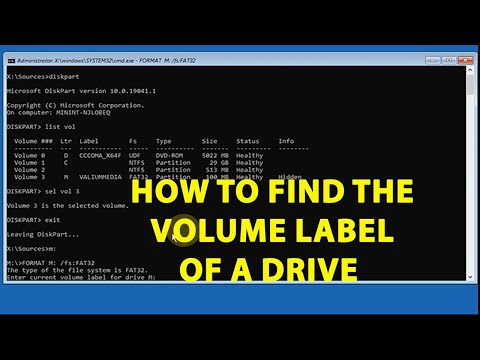 Video: So Finden Sie Das Volume-Label