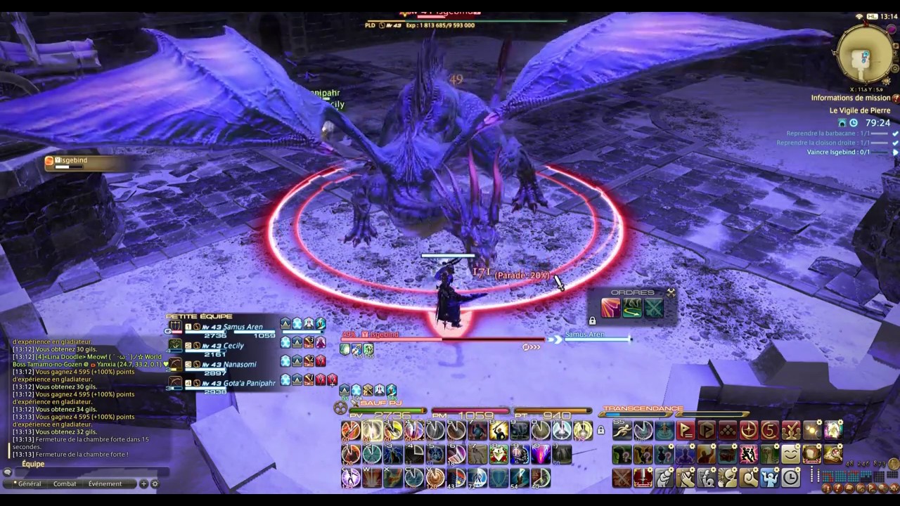 FINAL FANTASY XIV - Stone Vigil with squadron in less than 12 min