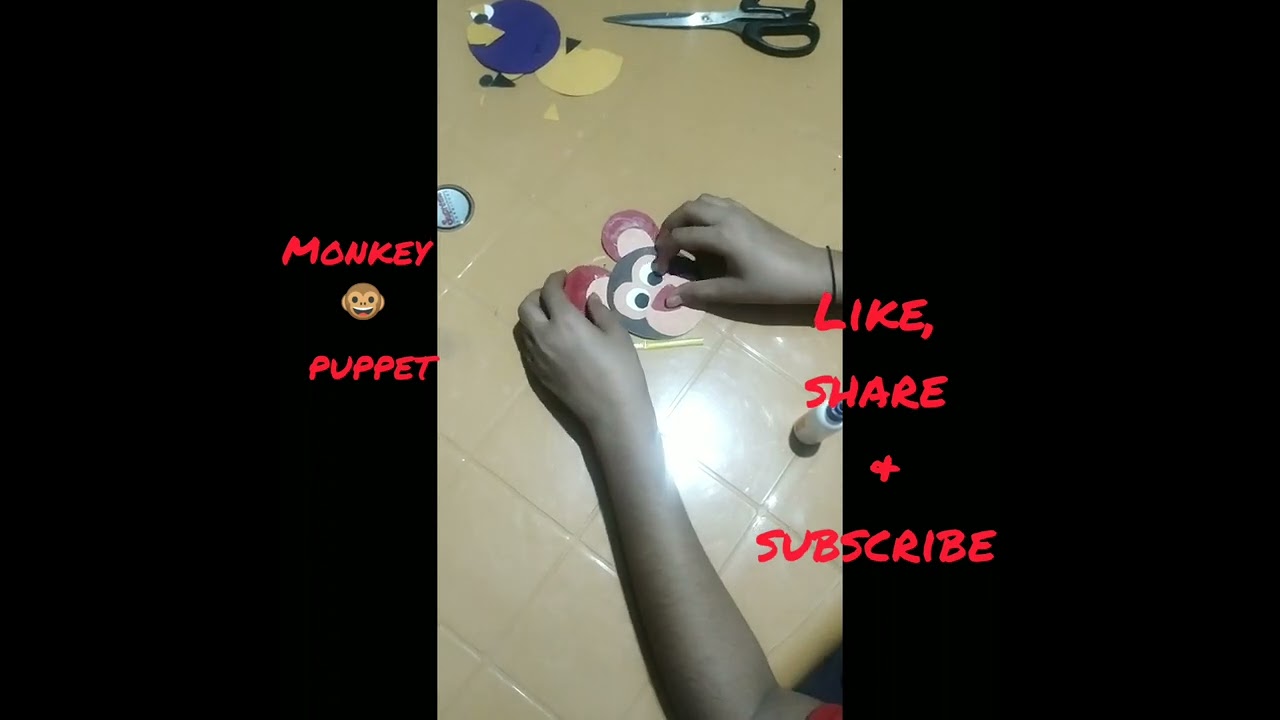 Amazing & easy tiger and monkey puppet paper craft for students/ kids by using paper craft/stick👍😍🐯🐵