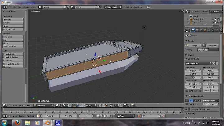 Blender 2.5 Tutorial: Modeling a coffin
