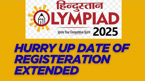 Registration date of Hindustan Olympiad 2025 is now extended to 15 November.Now you can participate 
