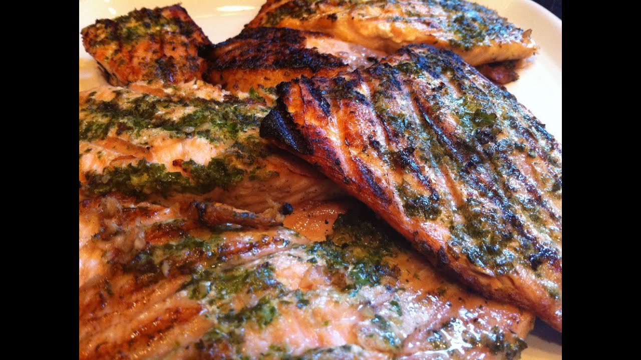 Best Grilled Salmon Recipe Pesto Infused YouTube