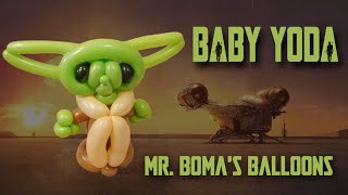 Baby Yoda (The Child) Balloon Animal Tutorial (Balloon Twisting and Modeling #41)