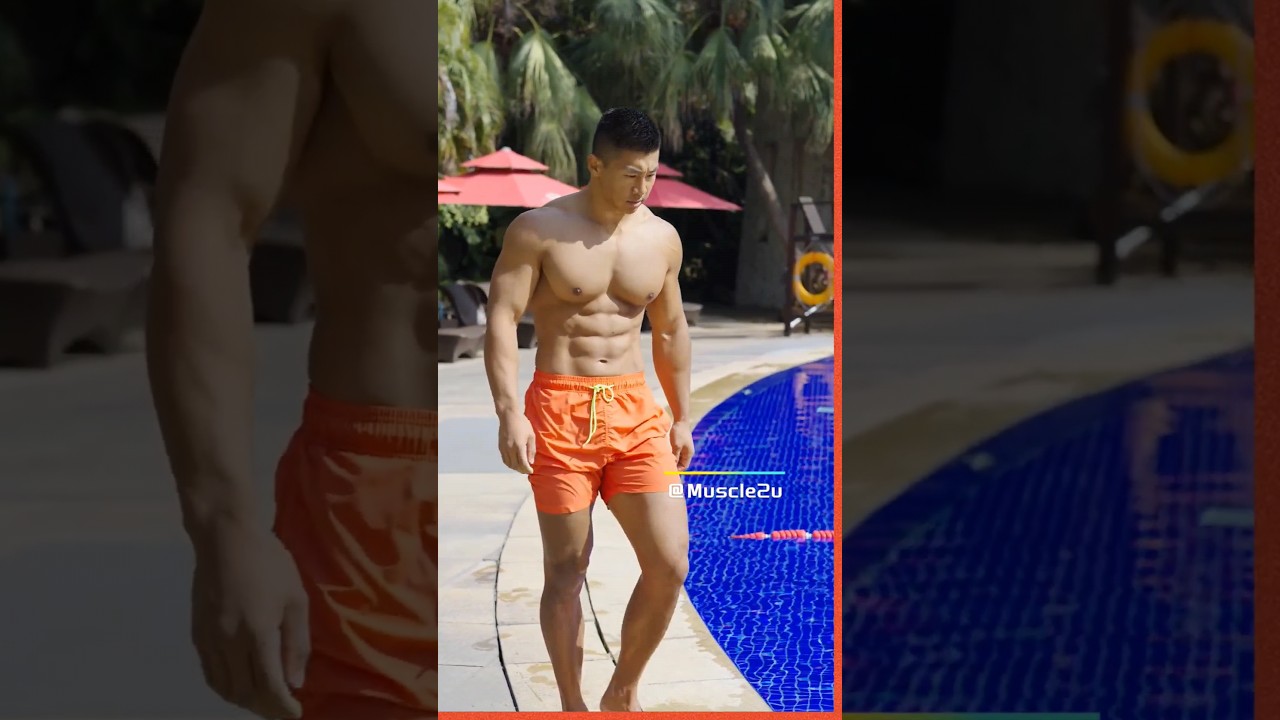 Fitness Asian male model 