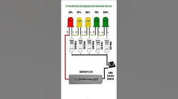 How to Make 3.7V Battery Charging Level Indicator Circuit #diy #electronic #electric #viral #reels