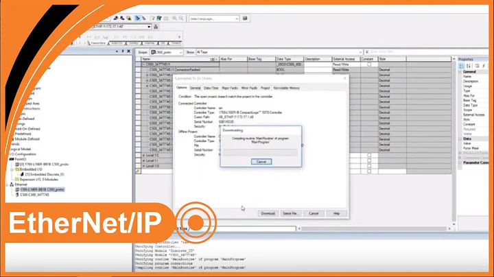 Configuring EtherNet/IP seamlessly on a C500 Indicator
