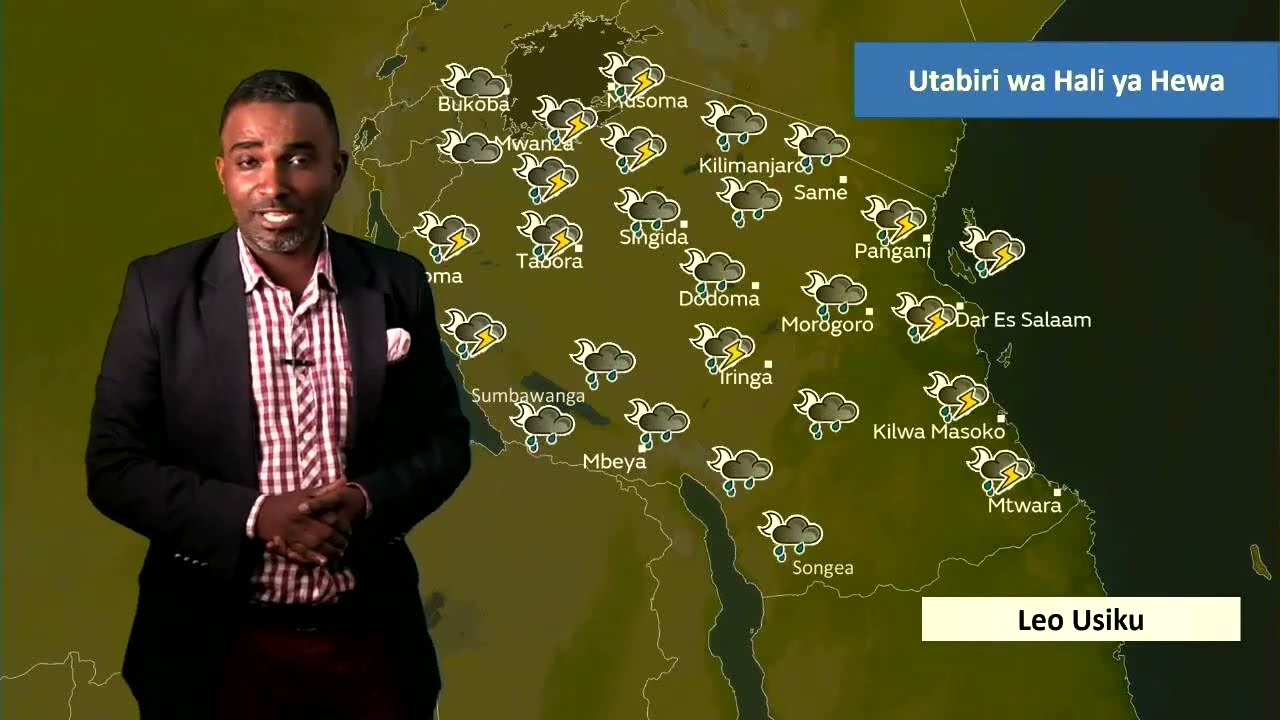 UTABIRI WA HALI YA HEWA SAA 24 ZIJAZO KUANZIA SAA 3 USIKU WA LEO MACHI  22/03/2023