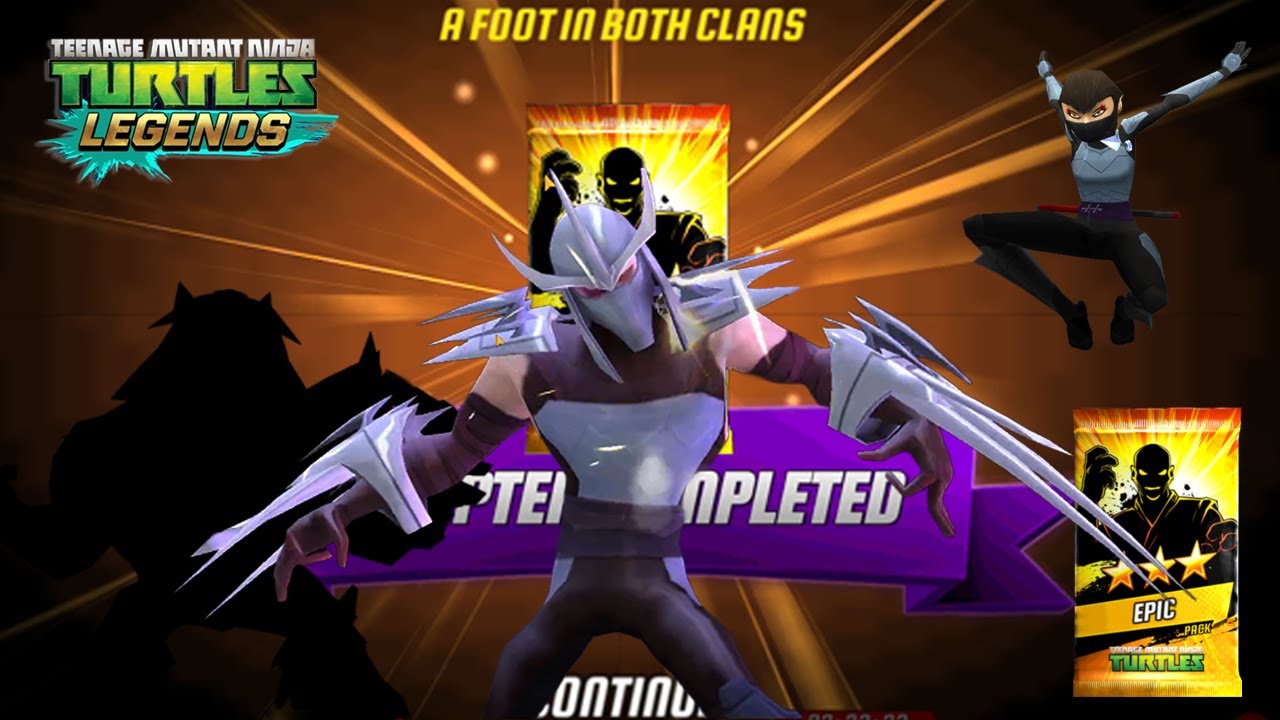 WE DEFEATED SHREDDER & GOT OUR 1ST 3 STAR GOLD CHARACTER! TMNT Legends Ep. 4