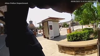 Allen Mall shooting body cam video shows officer running toward gunfire