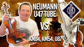 Vintage Neumann microphones on Strings - U47 - KM84 - U87 - KM54