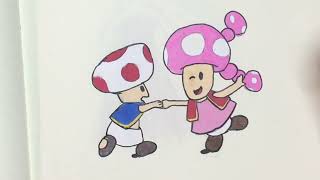 Toad and Toadette Reverse Coloring | Secret Message From Bowser to Mario in Italian