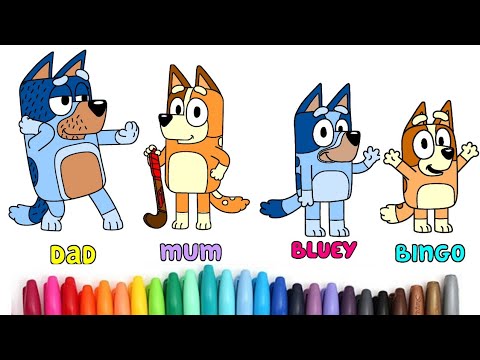 450 Bluey Coloring Pages Dad  HD