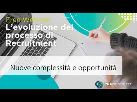 Free Webinar L’evoluzione del processo di Recruitment | PDA International