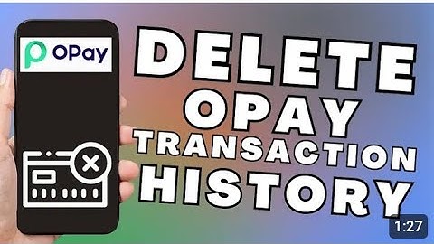 Hoe je de transactiegeschiedenis in de Opay-app verwijdert (hoe ik het deed✅)