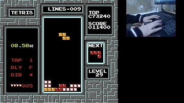 Nes Tetris 11 lines on a Killscreen start with DAS