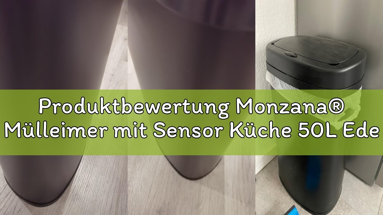 Produktbewertung Monzana® Mülleimer mit Sensor Küche 50L Edelstahl Automatik Deckel Klemmring inkl.